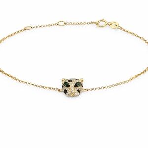 Effy 14k Yellow Gold Black Diamond & Tsavorite Panther Bracelet
